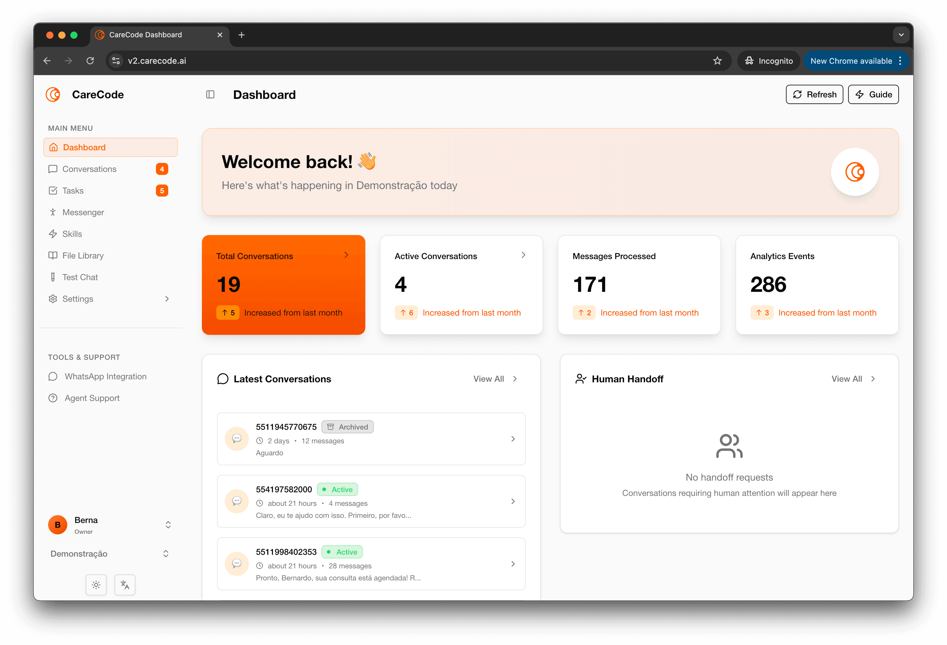 Carecode Dashboard